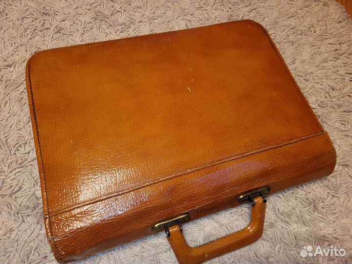 Портфель чемодан СССР лаковая натуральная кожа