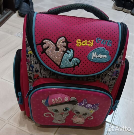 Рюкзак школьный ортопедический для девочки бу