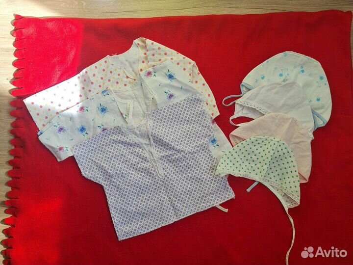 Одежда для детей СССР распашонки чепчики