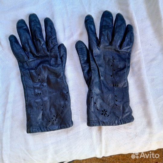 Перчатки женские кожаные
