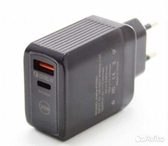 Зарядное устройство USB QC3.0 + Type-C 5V+5A 9V+2