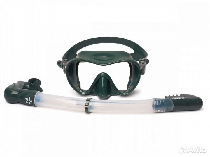 Комплект маска и трубка Агидель Dark Green