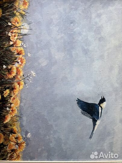 Картина маслом на холсте Ласточка