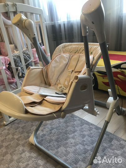 Детский стул+столик +электронные качели nuovita