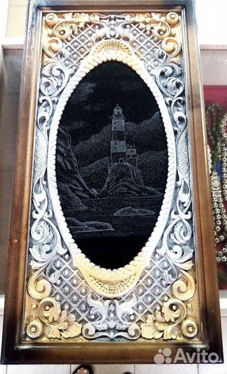 Нарды ручной работы со стеклом