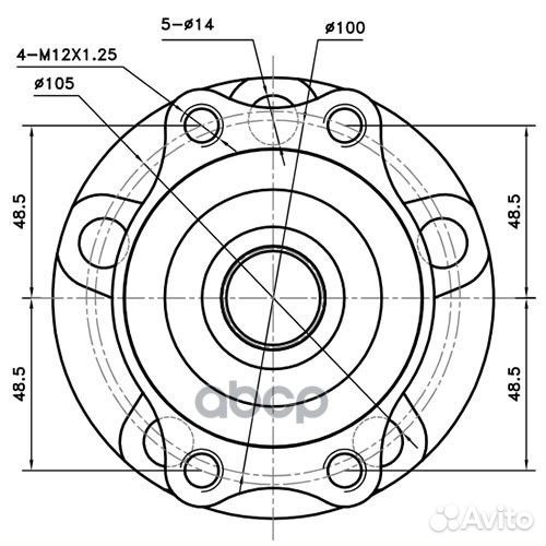 Ступица задняя Z89659R Zikmar