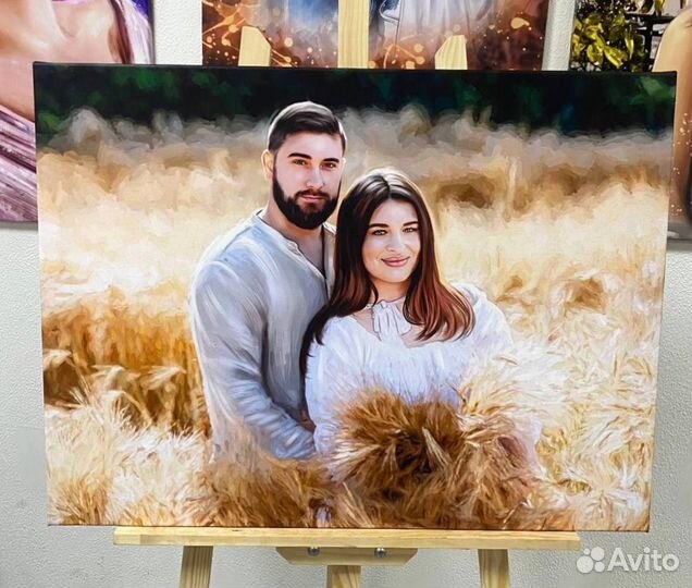 Портрет по фото на холсте на заказ