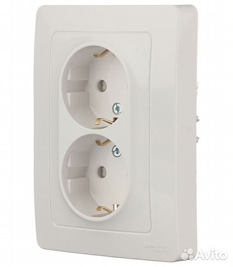 Розетка с рамкой blnrs001121 двойная скрытая устан