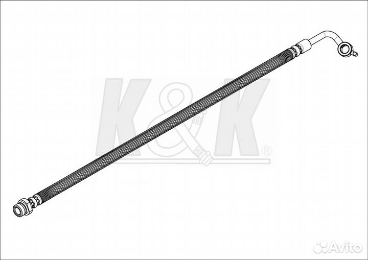 Шланг тормозной задний правый KK FT1731