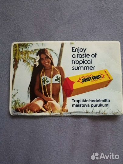 Рекламная открытка, реклама, флаер Wrigley's