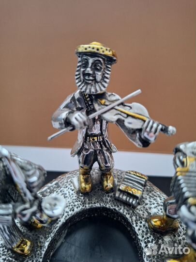 Сувенир. Музыканты. Серебро 925. с позолотой