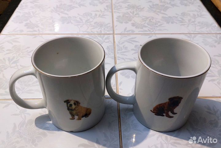 Кружка (шар-пей и английский бульдог)