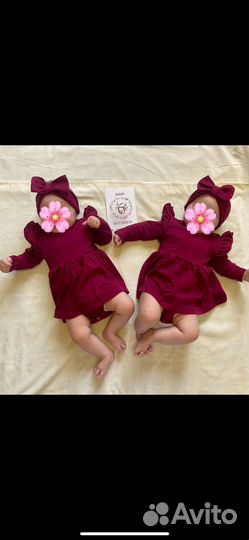Платье боди для девочки 68 74
