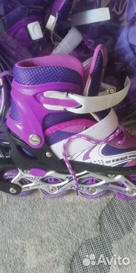 Детские ролики раздвижные и защита размер 28-33