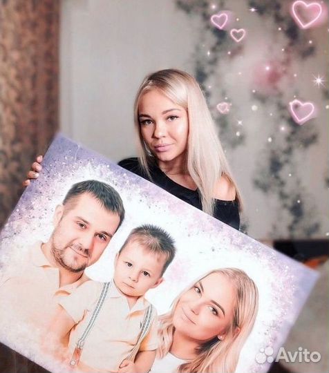 Портрет на холсте по фото Тверь