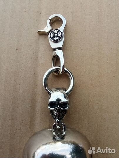 Цепь для бумажника с черепом