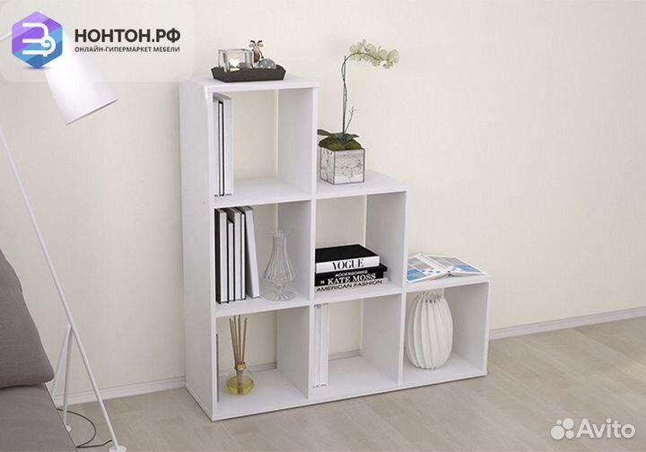 Стеллаж каскадный Polini home Smart 6 секций белый