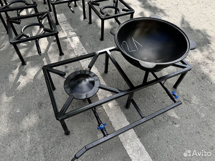 Газовая печь (горелка) под казан двойная