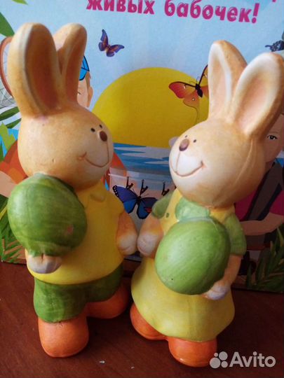 Фигурки Кроликов Керамика