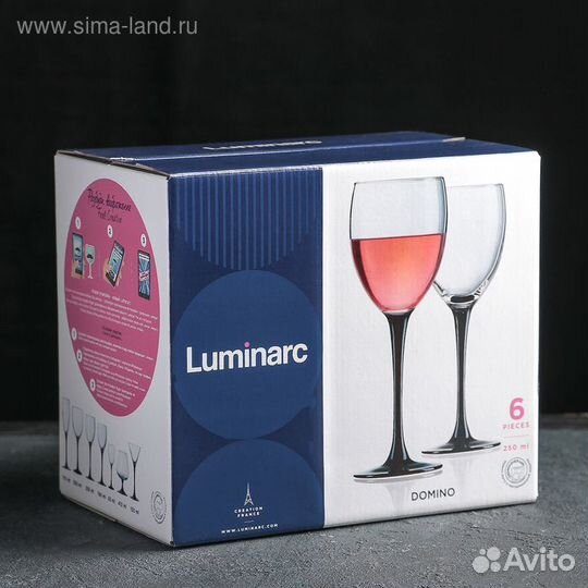 Набор бокалов для вина «Домино», 250 мл, 6 шт