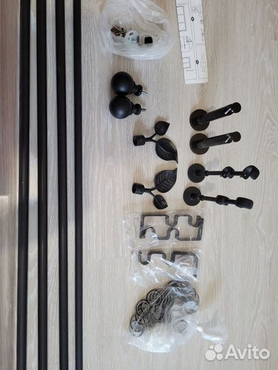 Гардина для штор металлическая телескопическая