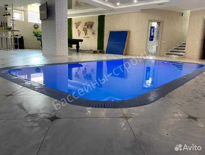 Бассейн 4х3х1,5 от производителя,ступени Угловые