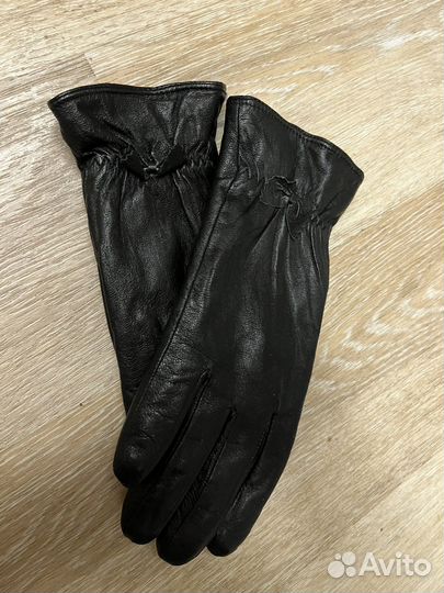 Перчатки кожа с мехом 7