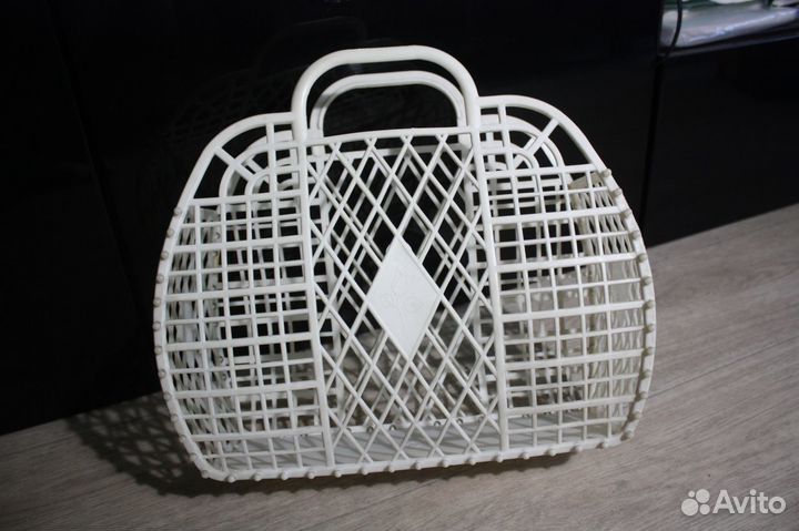 Сумка с цветочками Белая Разборная пластиковая