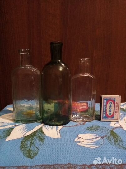 Аптекарские бутылочки. СССР. 3 штуки
