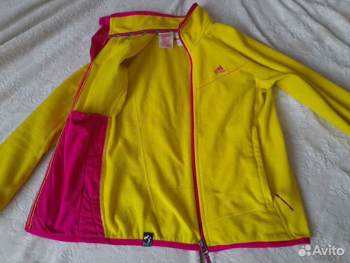 Ветровка Adidas флис девочка 140 р