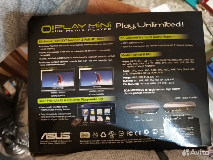 Asus плеер Hd