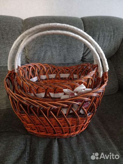Корзины плетеные из лозы 3 шт