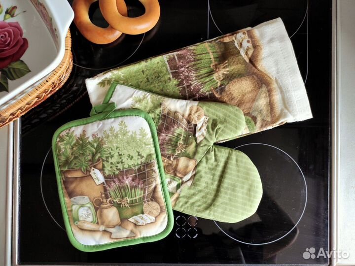 Варежка прихватка полотенце кухонное