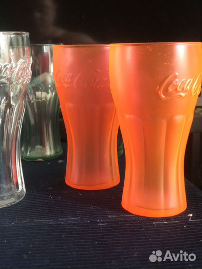 Винтажный зеленый стакан coca-cola