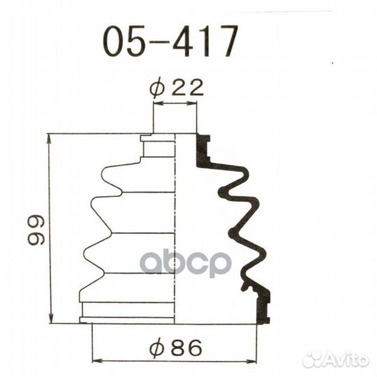 05-417 пыльник привода Maruichi 05417 1-56 (Ma