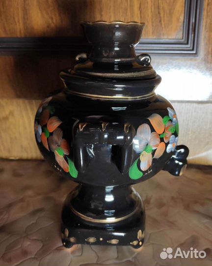 Самовар керамический, декор