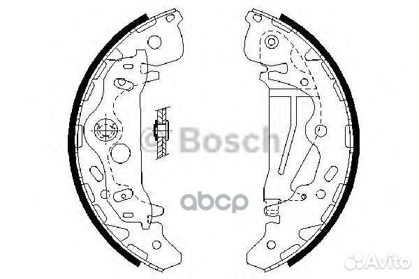 Колодки тормозные барабанные зад 09864877