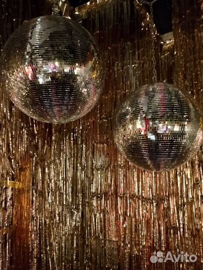 Аренда, прокат зеркальных шаров от 20см до 2м