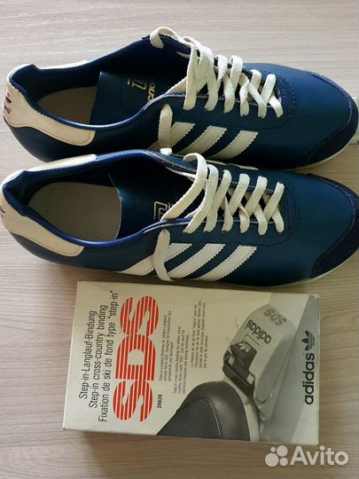 Винтажные лыжные ботинки Adidas с креплениями SDS