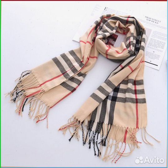 Тёплый шарф Burberry (Размеры S - 2XL)