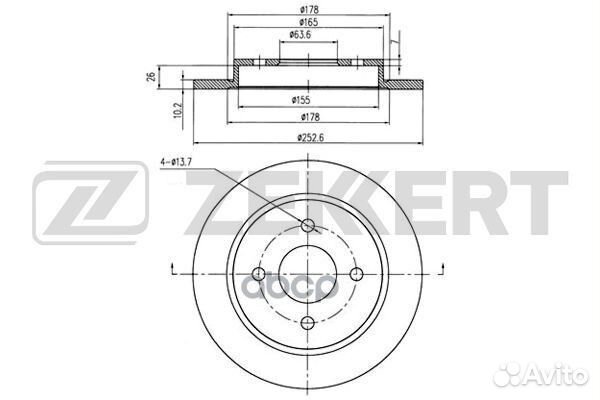 Диск торм. зад. Ford Fiesta V 05- Ford Focus I