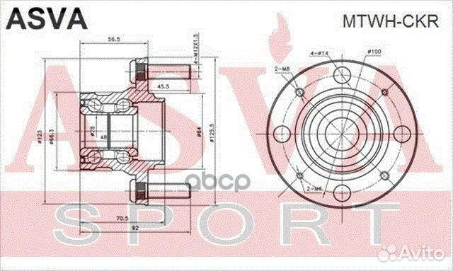 Ступица колеса зад прав/лев mtwhckr asva