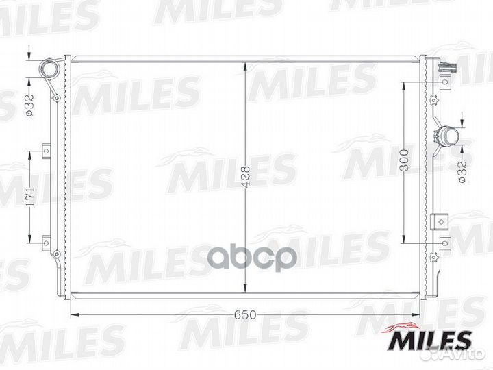 Радиатор (паяный) VW tiguan/sharan 1.4-2.0/2.0TD