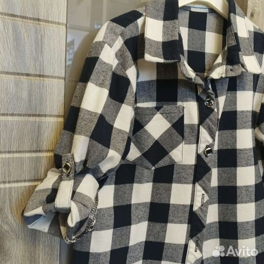 Рубашка в клетку для девочки