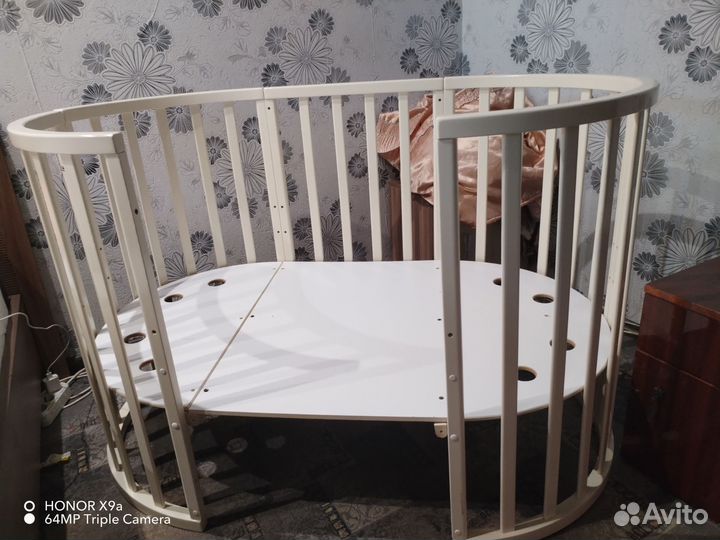 Овальная кроватка 7в1jakomo teo