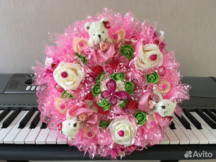 Букетик из мягких игрушек