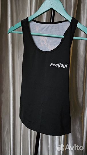 Топ/ Майка для спорта черно-красная