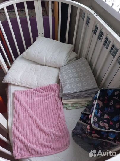 Детская кроватка круглая овальная