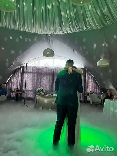 Тяжёлый дым, пиротехнические фонтаны