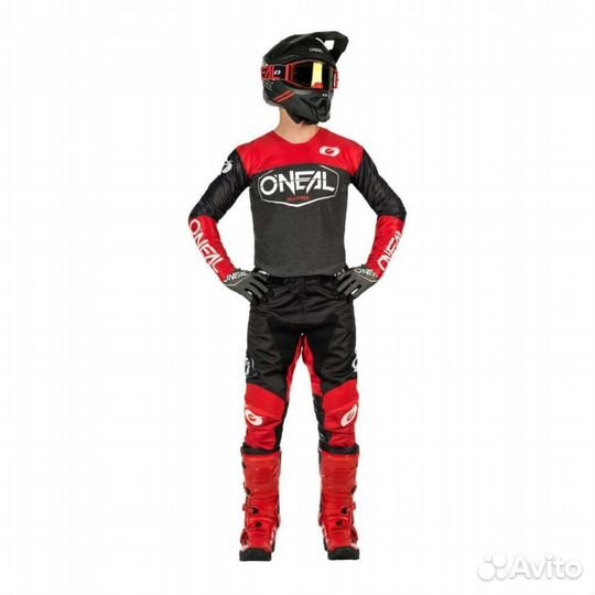 Мотоштаны Oneal mayhem-hexx-pants red-black